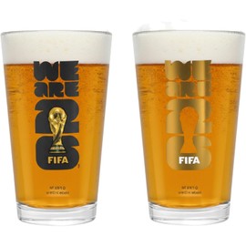 Premium 16oz Black and Gold Pint Glass Set 2Piece Commemorative Sports Theme Beverage Tumblers Heavy Base Drinkware Home Bar Tailgating Parties
