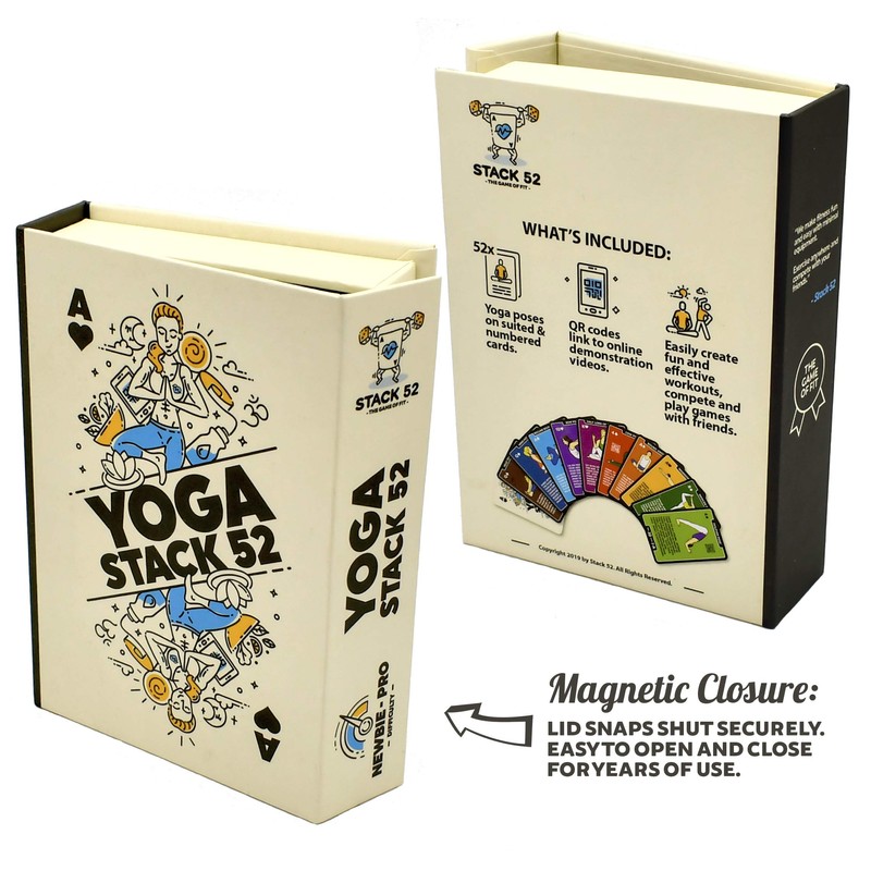Stack of 52 Yoga Practice Cards: Designed by a Certified