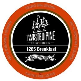 Twisted Pine Coffee 1265 Breakfast Blend, Medium Roast, Single-Serve Cups for Keurig K-Cup Brewers, 80 Count