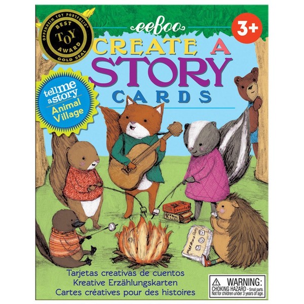 eeBoo: Animal Village Create A Story Pre-Literacy Cards, 36 Cards Included in the Set, Encourages Imagination, Creativity and Story-Telling, For Ages 3 and up