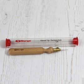 Nurge Premium Quality Tambour Hook with 3 Needles Tambour Embroidery Kit Tambour Crochet Hook Kits Sequin Beads Needle Set (Tambour Hook)