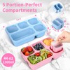 Lunbxx Snack Box Containers for Adults，4 Pack Bento Lunch Box