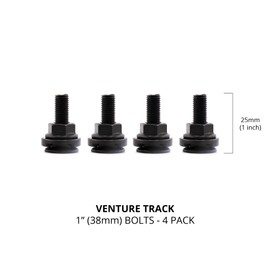 VanEssential L-Track Single Stud Bolt M8 x 1.0 Thread (Metric) 25mm / 1 inch Black - 4 pcs