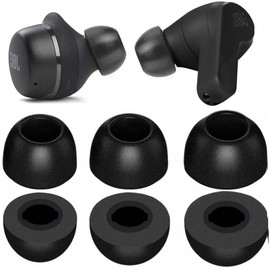 BLLQ Memory Foam Ear Tips Compatible with JBL Tune 230NC TWS Earbuds, Foam Ear Buds Noise Cancelling Ear Cap Ear Plug Eartips, LMS 3 Size 3 Pairs,Black 214
