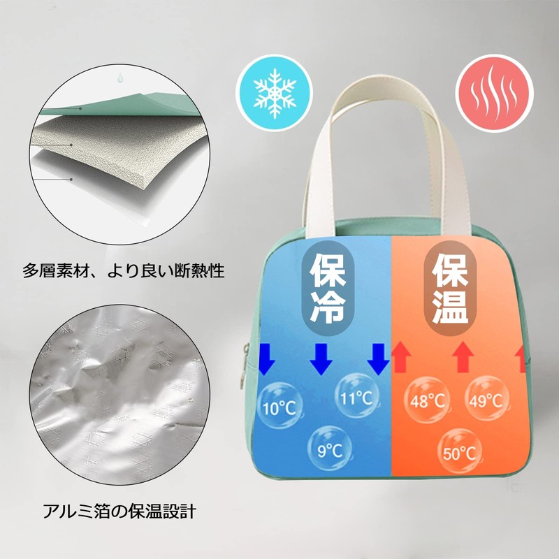 VanderHOME Cute Insulated Lunch Bag, Lunch Tote, Waterproof, Thermal Bag,
