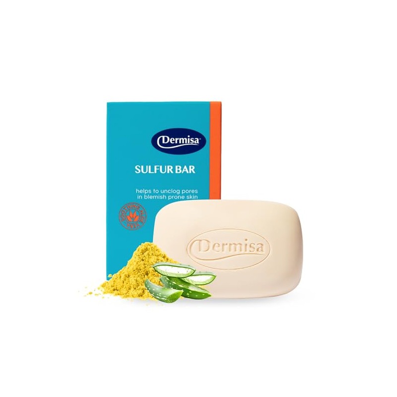 DERMISA BARRA DE JABON DE AZUFRE PARA PIEL GRASA 85GR