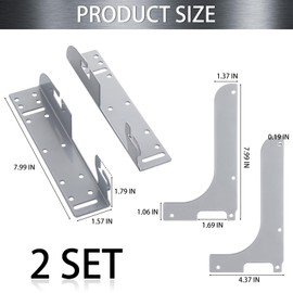 MorningRo 2 Sets 5WB-DMKIT Door Mount Kit Compatible with Rev-A-Shelf 5WB1 5WB2 5CW2 Series Baskets Cabinet Door Mount Kit for Kitchen Base Cookware Organizers Pull out Storage Shelves and Drawers