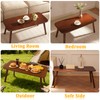 Baveke Folding Coffee Table- Foldable Floor Tables, Mid Century Coffee