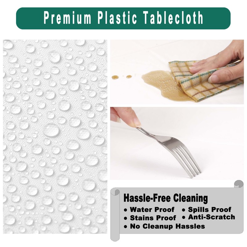 PARTY ULYJA Gold Plastic Tablecloths 2 Pack Solid Disposable Table