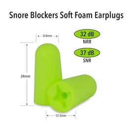 Mack's Snore Blockers - Tapones para los oídos de espuma suave, 50 pares - 32 dB de alto NRR - Cómodos tapones para los oídos para dormir, ronquidos, ruidos fuertes y viajes