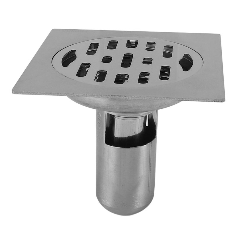 Square Shower Drain Kit 4.3in Stainless Steel Anti Clogging Odor