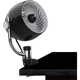 Vornado Pivot3C Compact Air Circulator Clip On Fan with Multi-Surface Mount, Black