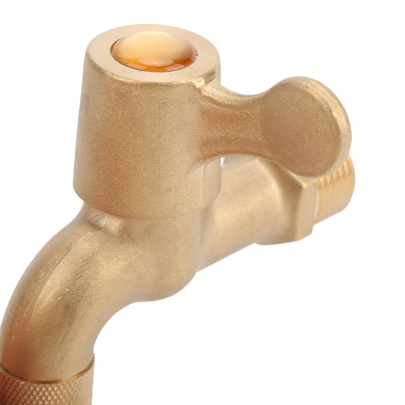 Brass WaterTap G1/2in Thread Spiral Opening Switch for Household Washing