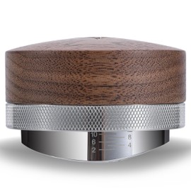 KNODOS 58mm Espresso Distribution Tool Walnut Coffee Distributor Adjustable Depth Stainless Steel Espresso Leveler Premium Espresso Machine Accessories For Coffee Bar