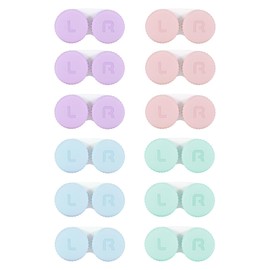 Kmchilj 12Pcs Colorful Contact Lens Case Outdoor Portable Mini Contact Lens Kit Mini Case for Outdoor Travel and Daily Use(multi-color)