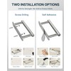 RARXTR Toilet Paper Holder Adhesive or Screw Stainless Steel Brushed