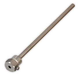 Immersion Sleeve Stainless Steel V4A, G 1/2 Inch, Installation Length 300 mm for Temperature Sensor 6 mm Heating up to 600 °C