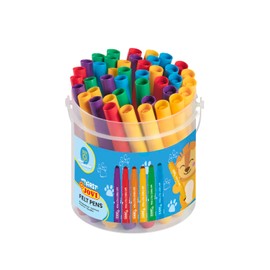Jovi MY FIRST Felt Tip Pens 36 Pack Super Washable Kids Wide Tip Rounded 6 Colors (1236)