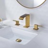 TRUSTMI Gold Bathroom Faucet 2 Handle 8 Inch Widespread, Square