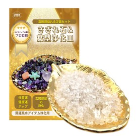 UTST Fine Stone Dishes Purifying Dishes Rough Stone Set Purification Container Gold Figurine Feng Shui (Clear)