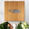 BambooMN Bamboo Burner Cover Cutting Board, 3-Ply, Large, Square -
