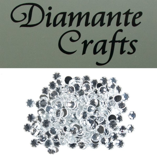 200 x 6mm Clear Round Diamante Loose Flat Back Rhinestone Body Vajazzle Gems - created exclusively for Diamante Crafts