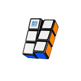 Oostifun MoYu MoFangJiaoShi MFSJ 123 Cube Brain Teaser 1x2x3 Magic Puzzle Turning Cube 2024 Black Base Half Bright Six Colours Patches
