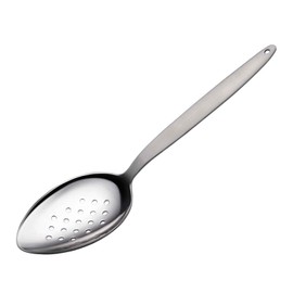 CURISEW Kunz Spoon Perforated | 1/8 Inch Small Holes Perforated Spoon for Draining & Scooping Small Foods, 9 Inch Solid Chef Spoons Slotted, Stainless Steel, Easy to Clean, Plating & Cooking