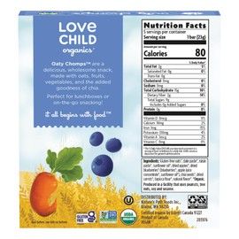 Love Child Organics Oaty Chomps Blueberry + Carrot, 4 oz