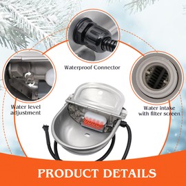 Heated Water Bowl for Outdoor Cats, Automatic Heated Dog Bowl with Anti Chew Cord, Large Thermal Heated Water Bowl, Heated Pet Bowl Trough Dispenser Winter for Chicken Dog Cat Pet