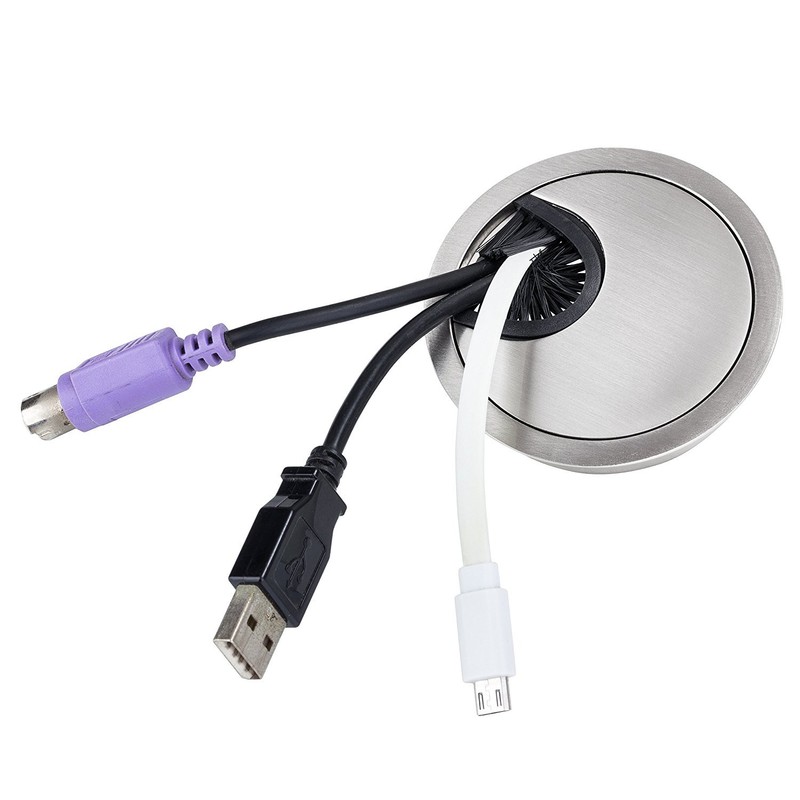 Dproptel 4 x 60mm Desk Table Grommet Cable Tidies Desk