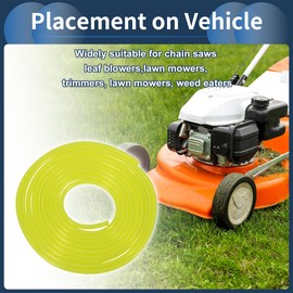 INFINAUTO Petrol Fuel Line 10ft 1/9" ID 1/5" OD Gas Line Pipe Hose for Chainsaw, String Trimmer and Blower Petrol PVC Yellow