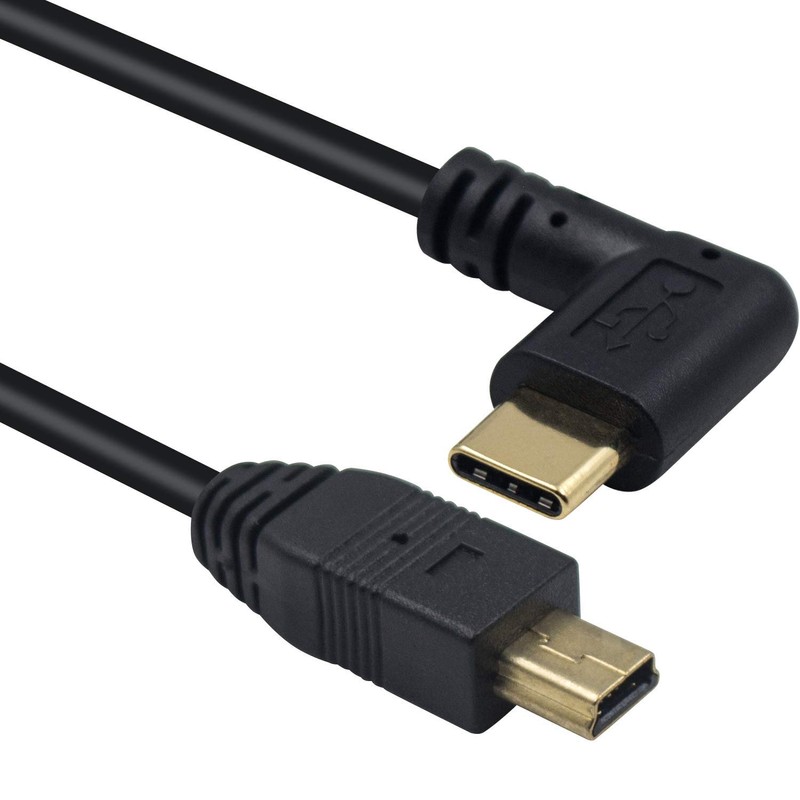 Duttek Mini USB to USB C Cable, Right Angled USB