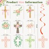 Cross Floral Hanging Swirls, Baptism & First Communion Party Ceiling
