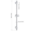 TRUSTLIFE Stainless Steel Shower Rail 68 cm Silver Shower Rail