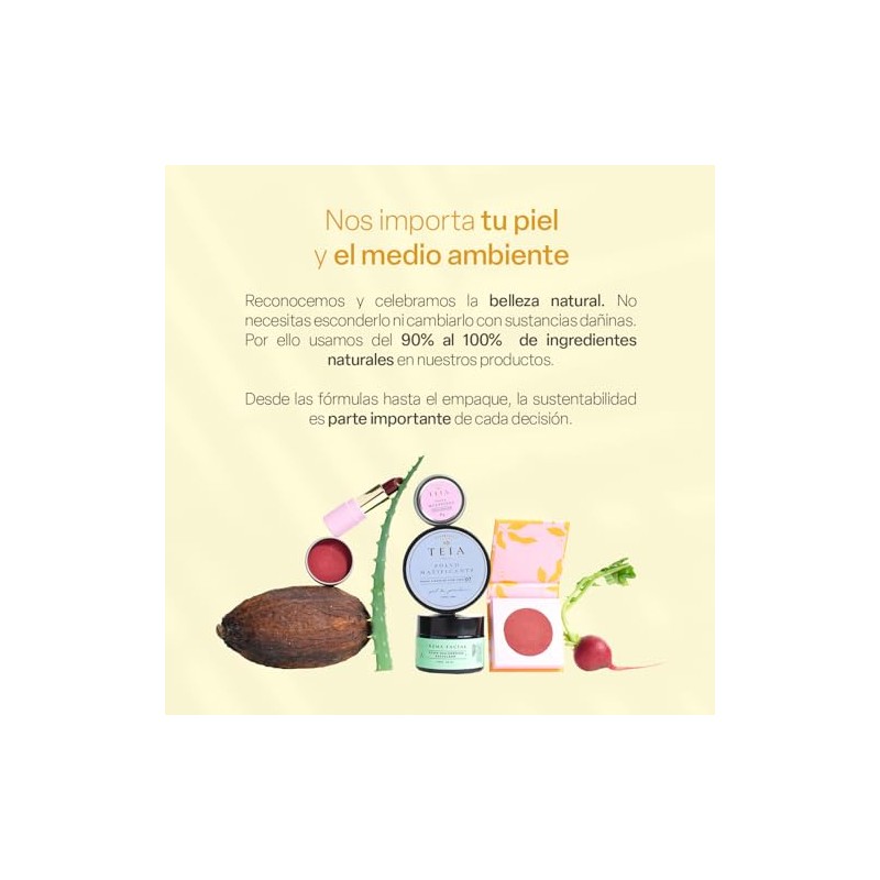 TEIA COSMETICOS Bálsamo labial humectante con color de ingredientes naturales