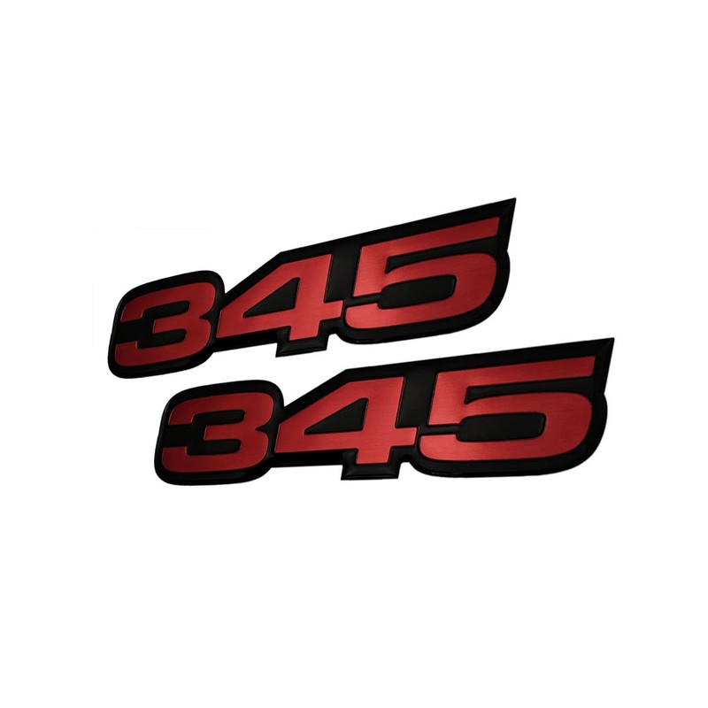 2X (Pair/Set) VMS Racing 345 RED on Black Highly Polished