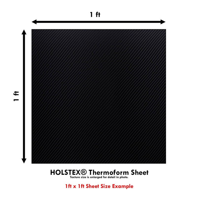HOLSTEX Thermoform Sheet - (Carbon Fiber/Untextured) - (.060" Gauge) -