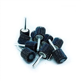 Benchmark Abrasives Zirconia 1 Inch Flap Wheel 1/4" Shank Mounted Sander for Deburring, Sanding, Grinding, Paint Removal - Polishing Wheel for Drill & Grinder (10 Pack) - 80 Grit