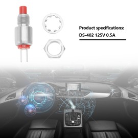 eMagTech 5pcs 2 Pin Micro Miniature Momentary Push Button DS-402 Mini Pressure Switch Micro Lockless Momentary Pressure Switch Off(ON) SPST 125V 1A 5mm Red