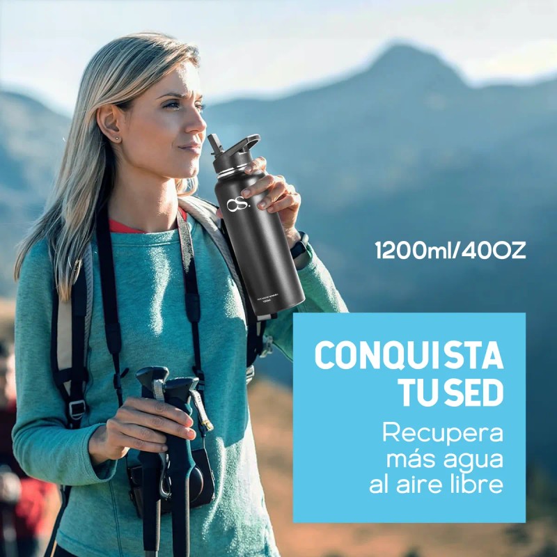 Termo De Acero Doble Pared Inoxidable Con Fría/caliente 40oz