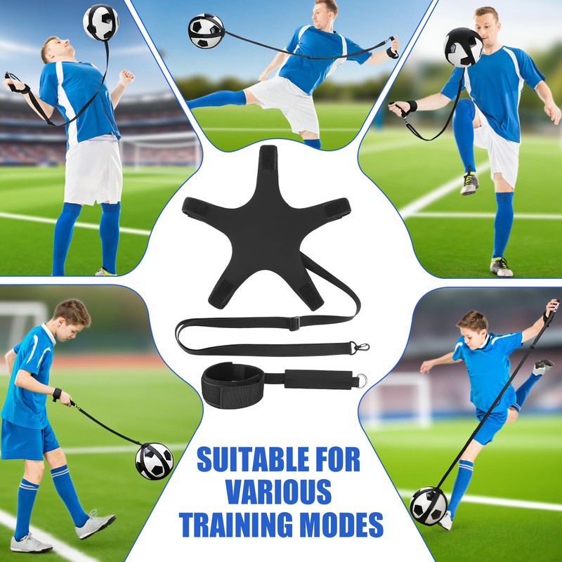 TOBWOLF Soccer Kick Trainer, Adjustable Wrist Belt Soccer Juggling Trainer