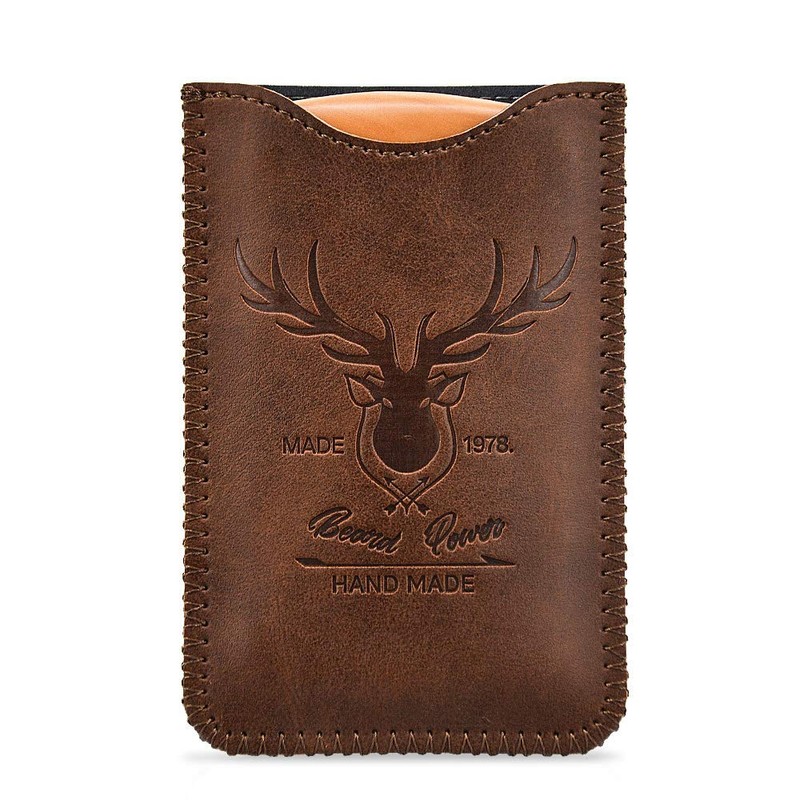 Menesia Wooden Beard Comb & Durable Case for Men Beard,
