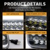 locknight Pair 5x7 7x6 LED Headlights Hi-Lo For Toyota Pickup