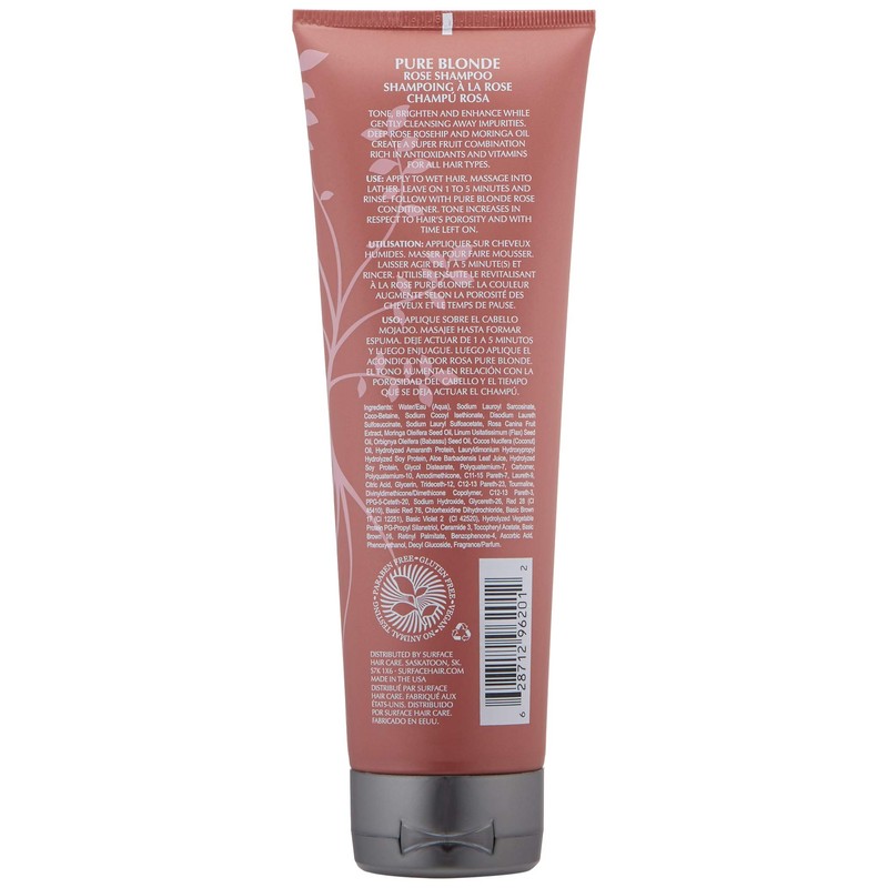 SURFACE Hair Pure Blonde Rose Shampoo – Sulfate-Free, Paraben-Free Cleansing,
