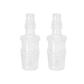 Quickun Plastic Hose Barb Reducer Fitting 1/2" to 1/4" Barbed Reducing Union Adapter Splicer Mender Joint Fitting ( Pack of 2 )