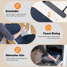 Homelove Warming Mat for Food - Electric Warming Tray with 6-Level Temperature and Hours Setting, Full Surface Graphene Heating, Waterproof Dishwasher-Friendly Food Warmer for Parties, Kitchen (Blue)