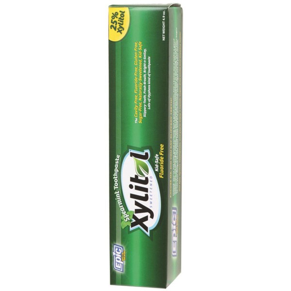 Epic Xylitol  Spearmint Toothpaste 4.9oz, With Fluoride