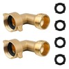 Sumalon 2 Pack Garden Hose Elbow Connector, 90 Degree Solid