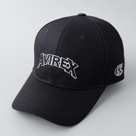 [アヴィレックス] ミリタリー VARSITY 3Dロゴ コットンツイル ローキャップ 刺繍 メンズ 帽子 MA-1 アメカジ 夏 ベースボールキャップ ブラック 069